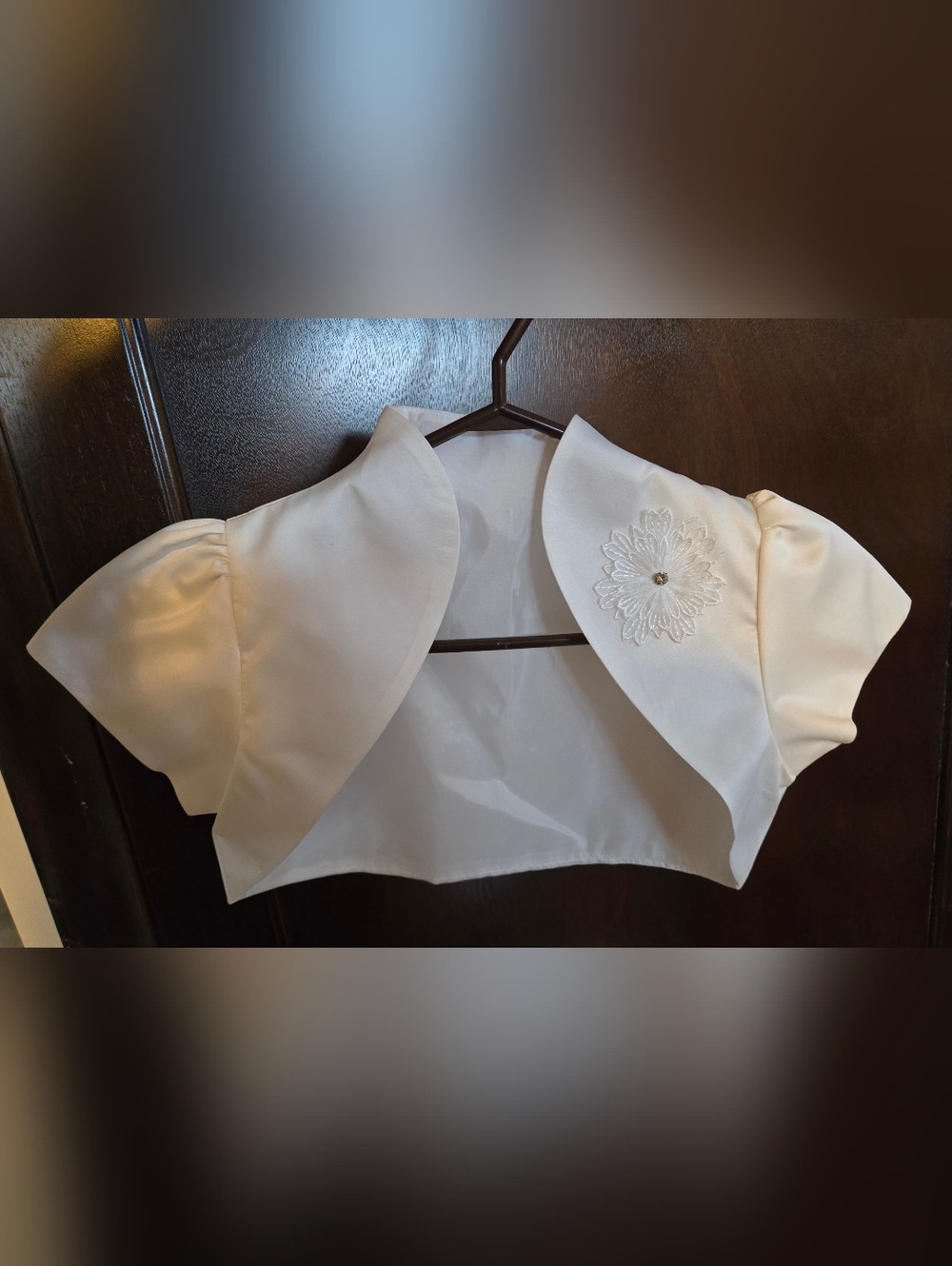 3/$35 Girls White Short Sleeve Cardigan